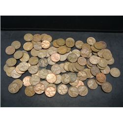 100 Lincoln Wheat Cents.