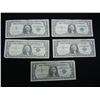 Image 1 : Group of Five 1957 Silver Certificates.