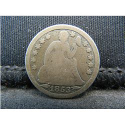 1853 Seated Liberty Dime.