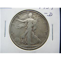 1937 D Walking Liberty Half Dollar