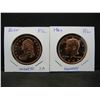 Image 1 : (2) Troy Ounce copper rounds:  Bust and 1964 Kennedy.  Proof like.