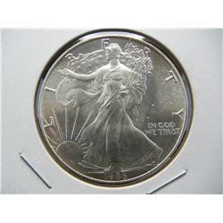 1986 American Silver Eagle.  GEM BU.