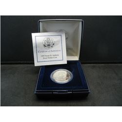 1999 P Susan B Anthony Dollar in Mint Issue Case.  Gem Proof.  A key to the set.