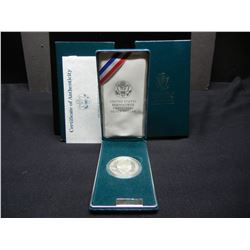 1990 P Eisenhower Silver Dollar in original government box.   GEM Proof.