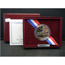 1992 S Olympic silver commemorative half in US Mint box.  GEM Proof.