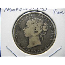 1900 Newfoundland 50 Cents silver.  Nice Fine.