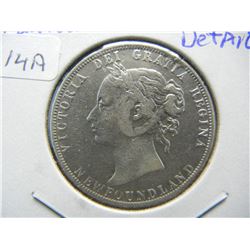 1894 Newfoundland 50 Cents silver.  Very Fine details.