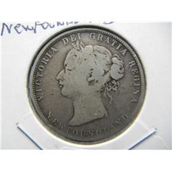 1870 Newfoundland 50 Cents silver.  Very Good.