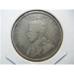 1911 Newfoundland 50 Cents silver.  Very Fine.
