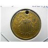 Image 1 : 1967 Shield Nickel.  Nice XF with gold plating but holed.