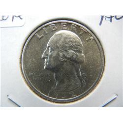 RARITY ALERT.  1932-S Washington Quarter, Choice AU.  Mintage 408,000.  KEY.