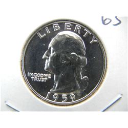 1959 Washington Quarter.  GEM Proof 65.