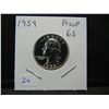 Image 3 : 1959 Washington Quarter.  GEM Proof 65.
