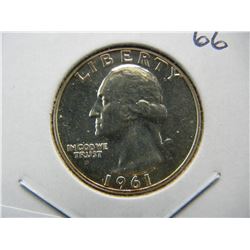 1961 Washington Quarter.  GEM Proof 66.