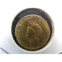 1854 Type 2 $1 Gold.  The RARE one.  XF details but plugged.