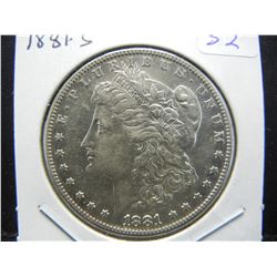 1881-S Morgan Dollar.  AU.  Proof like.