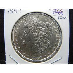 1887 Morgan Dollar.  Choice Brilliant Uncirculated.