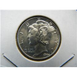 1944 Mercury Dime.  MS 66.  Super White coin with booming luster.