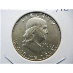 1953-D Franklin Half.  Almost Uncirculated.