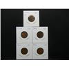 Image 1 : (5) Nice Indian Cents; 1890 VF, 1898 VF, 1899 VF, 1901 VF, and 1900 Fine.    All full Libs.  )