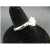 Image 2 : Ladies sterling ring size 8 with cubic zirconia stone and small stones in band.