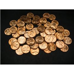 (50) 1953-D Wheat Cents.  Red Uncirculated.  Nice roll.