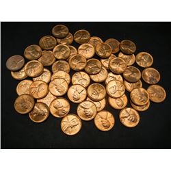 (50) 1954-D Wheat Cents.  Red Uncirculated.  Nice roll.