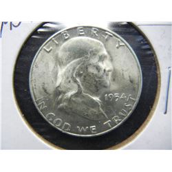 1954 S Franklin Half Dollar