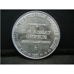 1981 Silver Round .999 Trade Unit