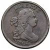 Image 1 : 1804 Draped Bust Half Cent, Crosslet 4, Stems, C-1, R3, VF25.