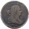 Image 1 : 1804 Draped Bust Half Cent, C-5, R4, rare EDS (old C-3), PCGS F details, environmental damage.