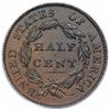 Image 2 : 1826 Classic Head Half Cent, C-1, R1, ANACS AU58.