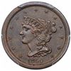 Image 1 : 1850 Braided Hair Half Cent, C-1, R2, PCGS AU53.