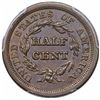 Image 2 : 1850 Braided Hair Half Cent, C-1, R2, PCGS AU53.