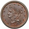 Image 1 : 1856 Braided Hair Half Cent, C-1, R1, MS64BN.