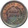 Image 2 : 1857 Braided Hair Half Cent, C-1, R1, PCGS MS64RB.