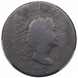 1793 Liberty Cap Large Cent, S-14, R5-, PCGS VG detail, environmental damage.