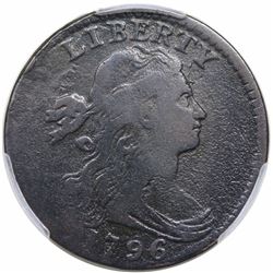 1796 Draped Bust Large Cent, Reverse of 1794, S-108, R4, PCGS VG detail, environmental damage.