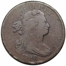 1798 Draped Bust Large Cent, Style 1 Hair, S-157, R2, VG8.