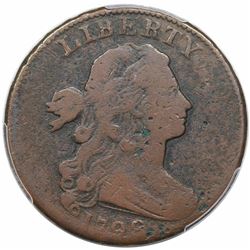 1799/8 Draped Bust Large Cent, S-188, R4, PCGS VG details, environmental damage.