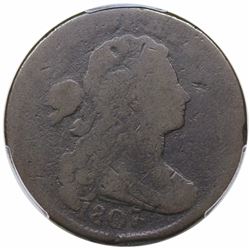 1807/6 Draped Bust Large Cent, Small 7, S-272, R4+, PCGS AG03.