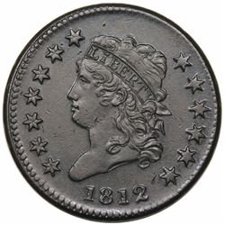 1812 Classic Head Large Cent, Small Date, S-290, R1, AU detail, environmental damage.