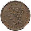 Image 1 : 1842 Braided Hair Large Cent, Large Date, N-6, R1, NGC AU53, ex Newman