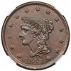 Image 1 : 1843 Braided Hair Large Cent, Petite Head, Small Letters, N-3, R3, NGC AU55