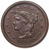 Image 1 : 1846 Braided Hair Large Cent, Small Date, N-9, R2, NGC MS62BN.