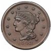 Image 1 : 1848 Braided Hair Large Cent, N-29, R3, PCGS MS62BN CAC.