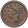 Image 1 : 1850 Braided Hair Large Cent, N-1, R2, NGC AU58, ex Reiver.