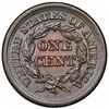 Image 2 : 1851 Braided Hair Large Cent, N-6, R1, MS62BN.