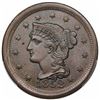 Image 1 : 1852 Braided Hair Large Cent, N-3, R1, PCGS MS63BN.