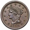 Image 1 : 1852 Braided Hair Large Cent, N-14, R1, AU55.